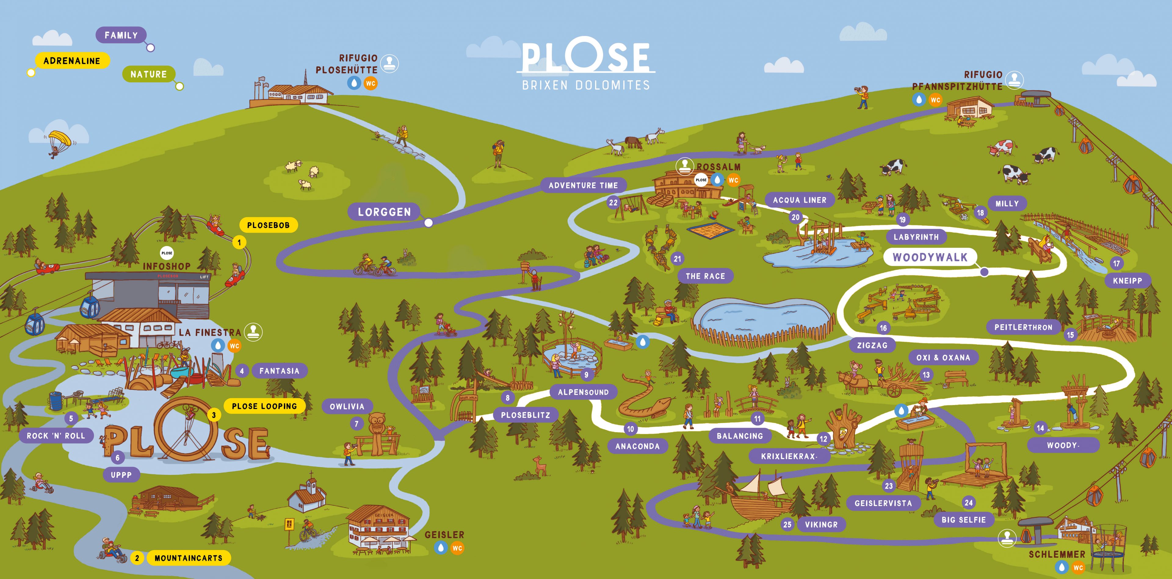 WoodyWalk Lorggen Familienwege Plose WoodyWalk Lorggen Familienwege Plose