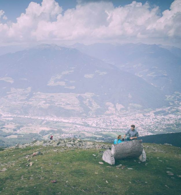 Round trail hike across the Plose Peak to the lodge Ochsenalm